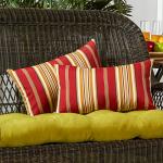 Tuscan Stripe Outdoor Decorative Throw Pillows, 2-Pack