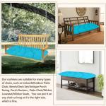 Turquoise 59-Inch Outdoor Bench Cushion Pad