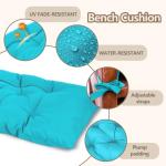 Turquoise 59-Inch Outdoor Bench Cushion Pad