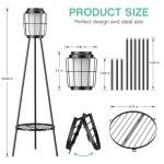 2 Pack Solar Outdoor Lights with Plant Stand