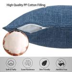 Set of 2 Waterproof Outdoor Lumbar Pillows - Navy