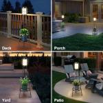 2 Pack Solar Outdoor Lights with Plant Stand