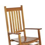 Outsunny Wooden Outdoor Rocking Chair for Patios