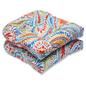 Colorful Tufted Outdoor Chair Cushions, 19"x19