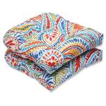 Colorful Tufted Outdoor Chair Cushions, 19"x19