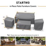 Outdoor Waterproof Patio Furniture Covers Set, 4-Piece