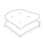 Colorful Tufted Outdoor Chair Cushions, 19"x19