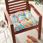 Colorful Tufted Outdoor Chair Cushions, 19"x19