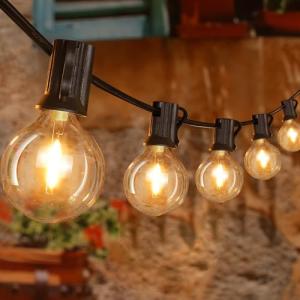 50FT Waterproof Outdoor String Lights with Edison Bulbs