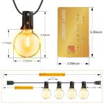 50FT Waterproof Outdoor String Lights with Edison Bulbs