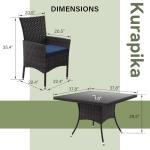 15-Piece Navy Blue Outdoor Dining Set