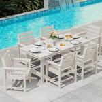 7-Piece Outdoor Dining Set with Umbrella Hole