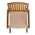 Selma Acacia Rocking Chair with Cushion, Teak Finish