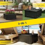 Outsunny 3-in-1 Umbrella Base and Planter Table