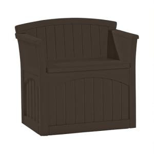 Suncast 31 Gallon Outdoor Storage Bench, Java