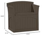 Suncast 31 Gallon Outdoor Storage Bench, Java