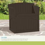 Suncast 31 Gallon Outdoor Storage Bench, Java