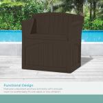 Suncast 31 Gallon Outdoor Storage Bench, Java