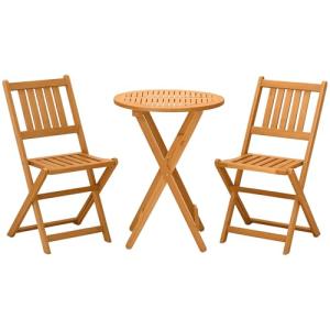 Acacia Wood 3-Piece Bistro Set for Patio