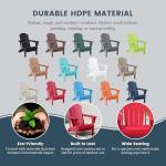 4-Piece Outdoor HDPE Adirondack Chair Set - Red