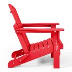 4-Piece Outdoor HDPE Adirondack Chair Set - Red