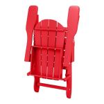 4-Piece Outdoor HDPE Adirondack Chair Set - Red