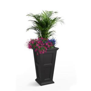Fairfield Tall Planter in Black - 16" x 16" x 28