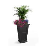 Fairfield Tall Planter in Black - 16" x 16" x 28