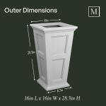 Fairfield Tall Planter in Black - 16" x 16" x 28