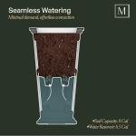 Fairfield Tall Planter in Black - 16" x 16" x 28