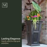 Fairfield Tall Planter in Black - 16" x 16" x 28