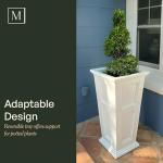 Fairfield Tall Planter in Black - 16" x 16" x 28