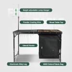 REDCAMP Folding Camping Kitchen Table with Storage