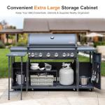 6-Burner Gas Grill Outdoor Kitchen Island
