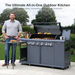 6-Burner Gas Grill Outdoor Kitchen Island