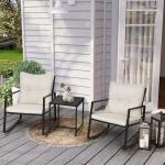SUNCROWN 3-Piece Outdoor Rocking Bistro Set