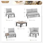 Sophia & William 6-Piece Outdoor Sectional Sofa Set