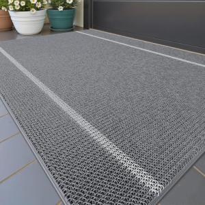 Waterproof Outdoor Welcome Mat - 17"x29" Grey