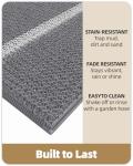 Waterproof Outdoor Welcome Mat - 17"x29" Grey