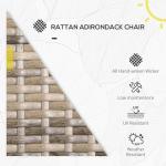 Outsunny Gray Wicker Adirondack Fire Pit Chair