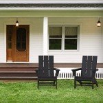 Black Poly Lumber Adirondack Chair for Outdoors