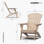 YARDCOM Extra Tall Adirondack Patio Chair (Natural)