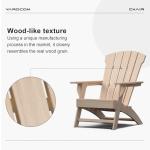 YARDCOM Extra Tall Adirondack Patio Chair (Natural)