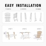 YARDCOM Extra Tall Adirondack Patio Chair (Natural)