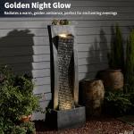 Outdoor Freestanding Water Fountain with LED Lights