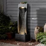 Outdoor Freestanding Water Fountain with LED Lights