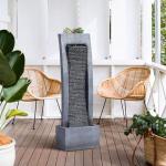 Outdoor Freestanding Water Fountain with LED Lights