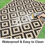 Reversible Waterproof Outdoor Rug - 5x8 ft