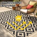 Reversible Waterproof Outdoor Rug - 5x8 ft