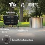 TIKI 25" Smokeless Patio Fire Pit with Cover